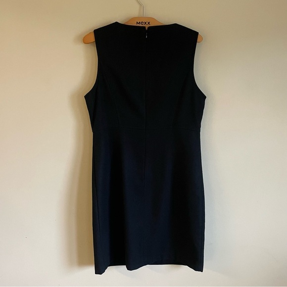 Vintage GAP Wool Sheath Midi Dress Sleeveless Size 10 Black 90s Y2K - Picture 2 of 7